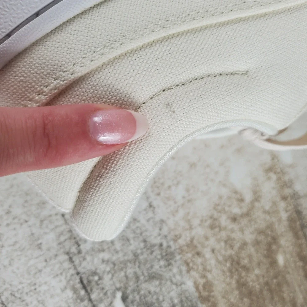Allbirds Canvas Pacer Womens Shoes Sz 8 W Running Natural White Lace Up Sneaker